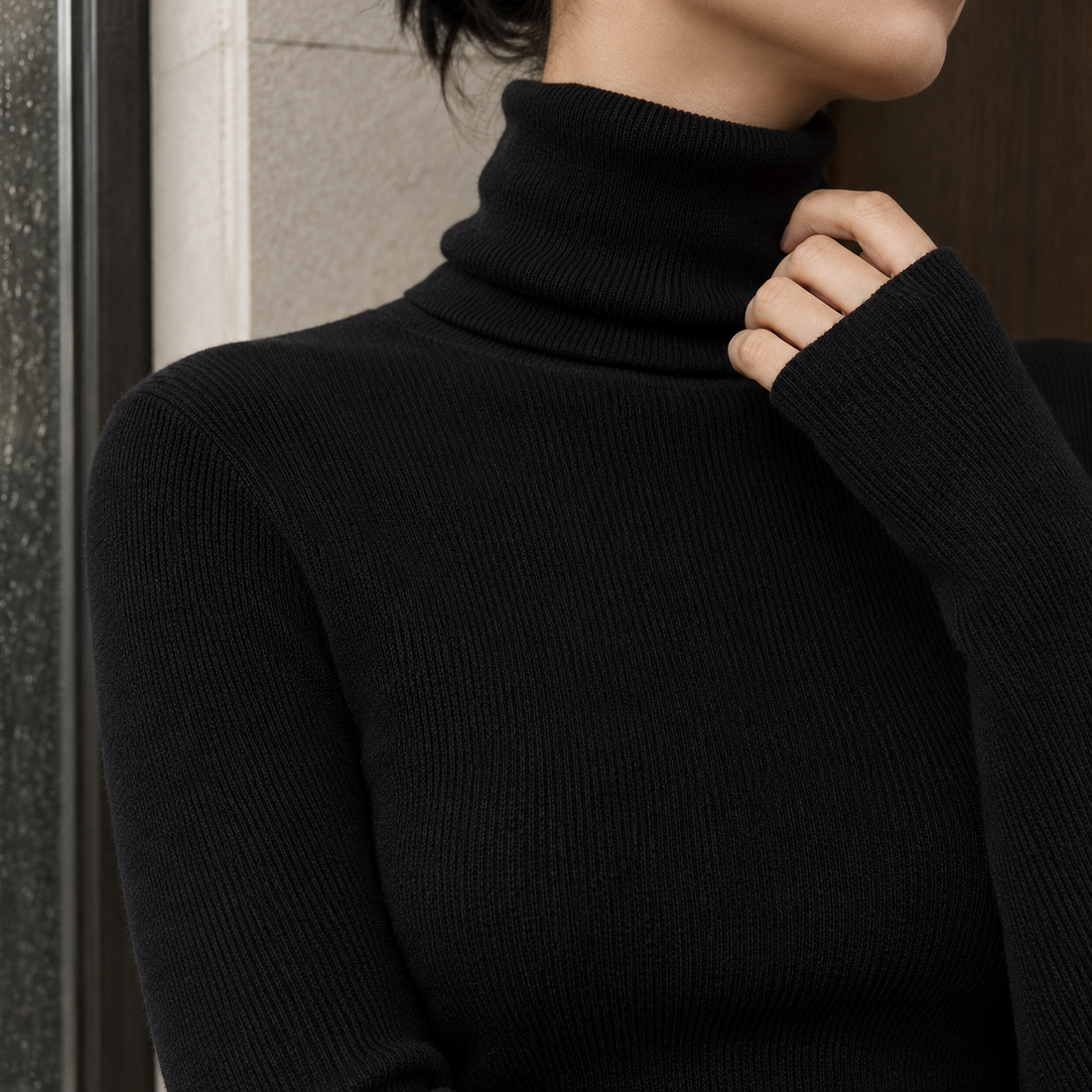 Angelique-Jane Turtleneck Sweater - Lead Product Detail