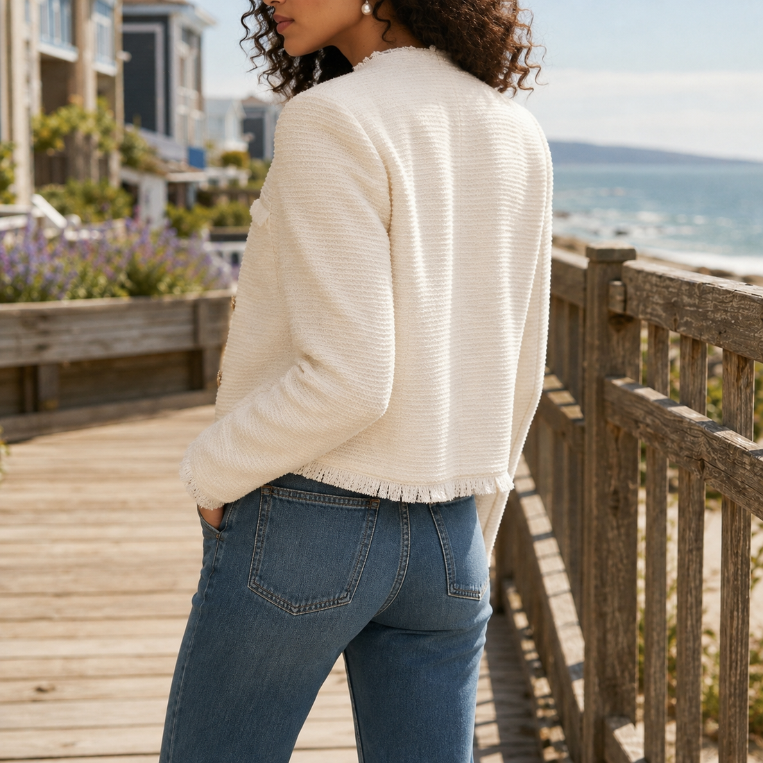 Calla Textured Jacket - Lead Alternate View