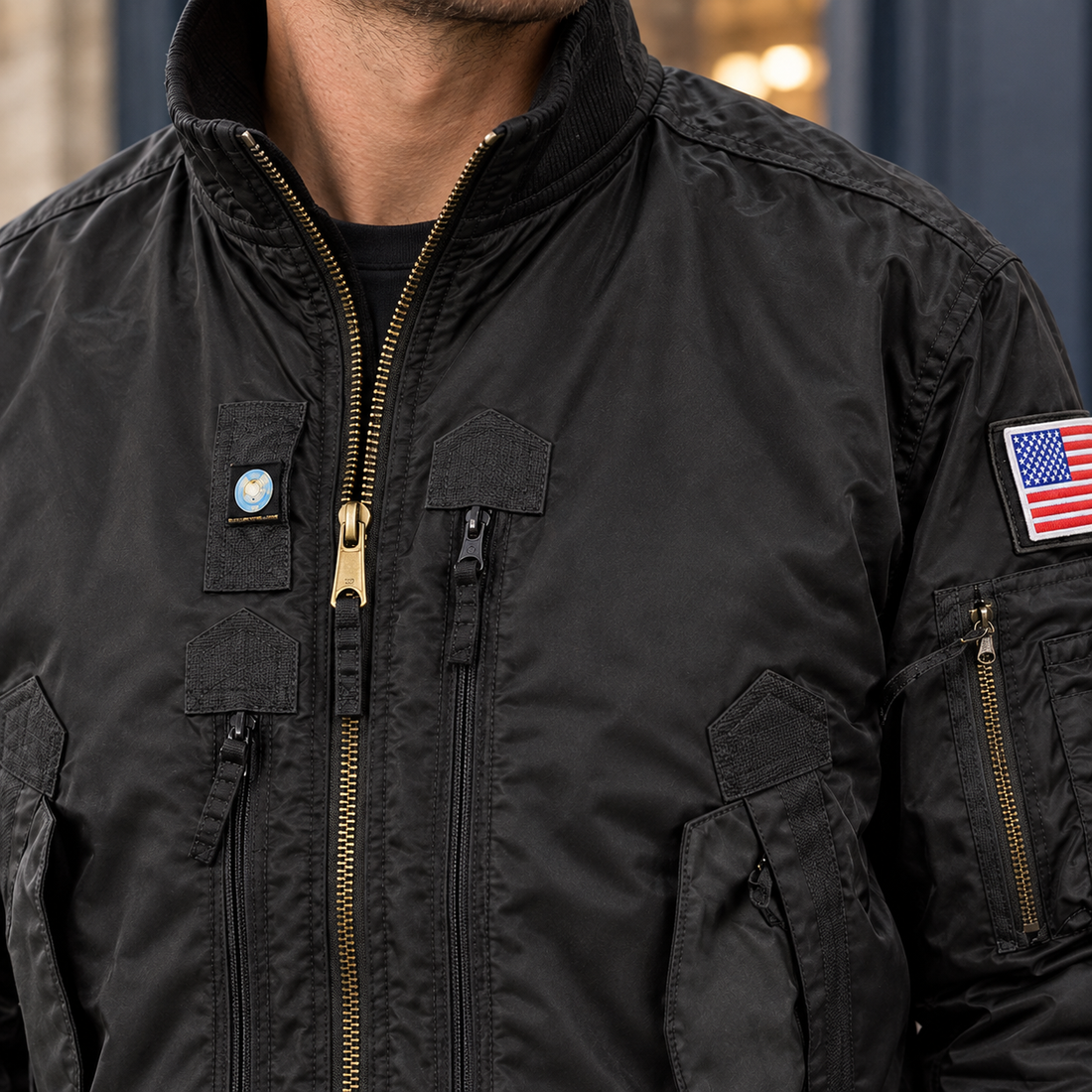 Amaury-James Aviator Jacket - Lead Product Detail