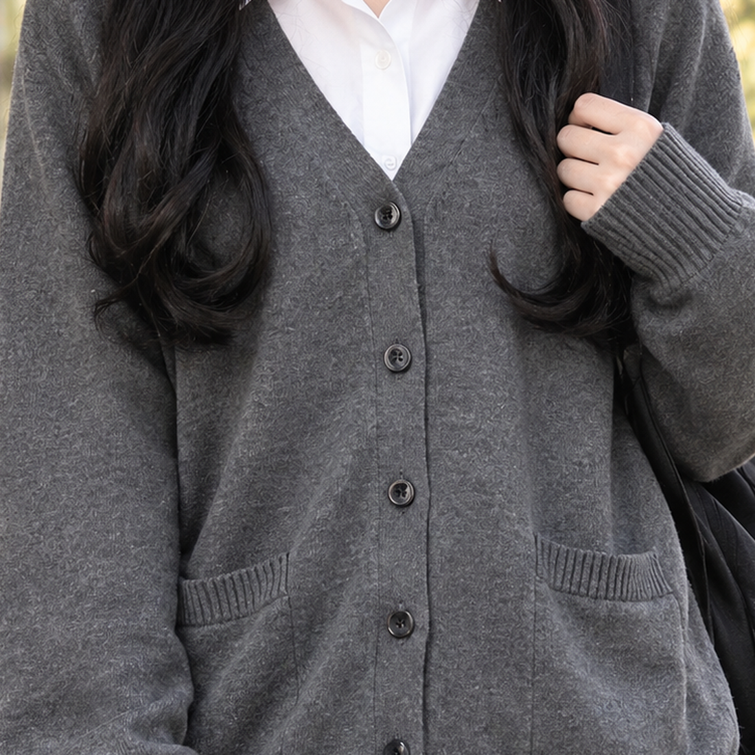 Ilaria-Lane V Neck Cardigan - Lead Product Detail