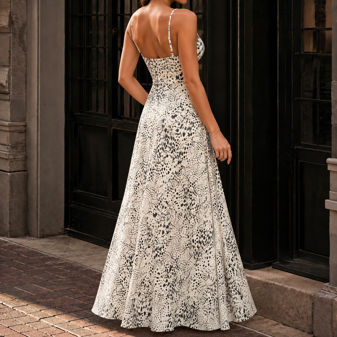 Zelda Leopard Maxi Dress - Lead Alternate View