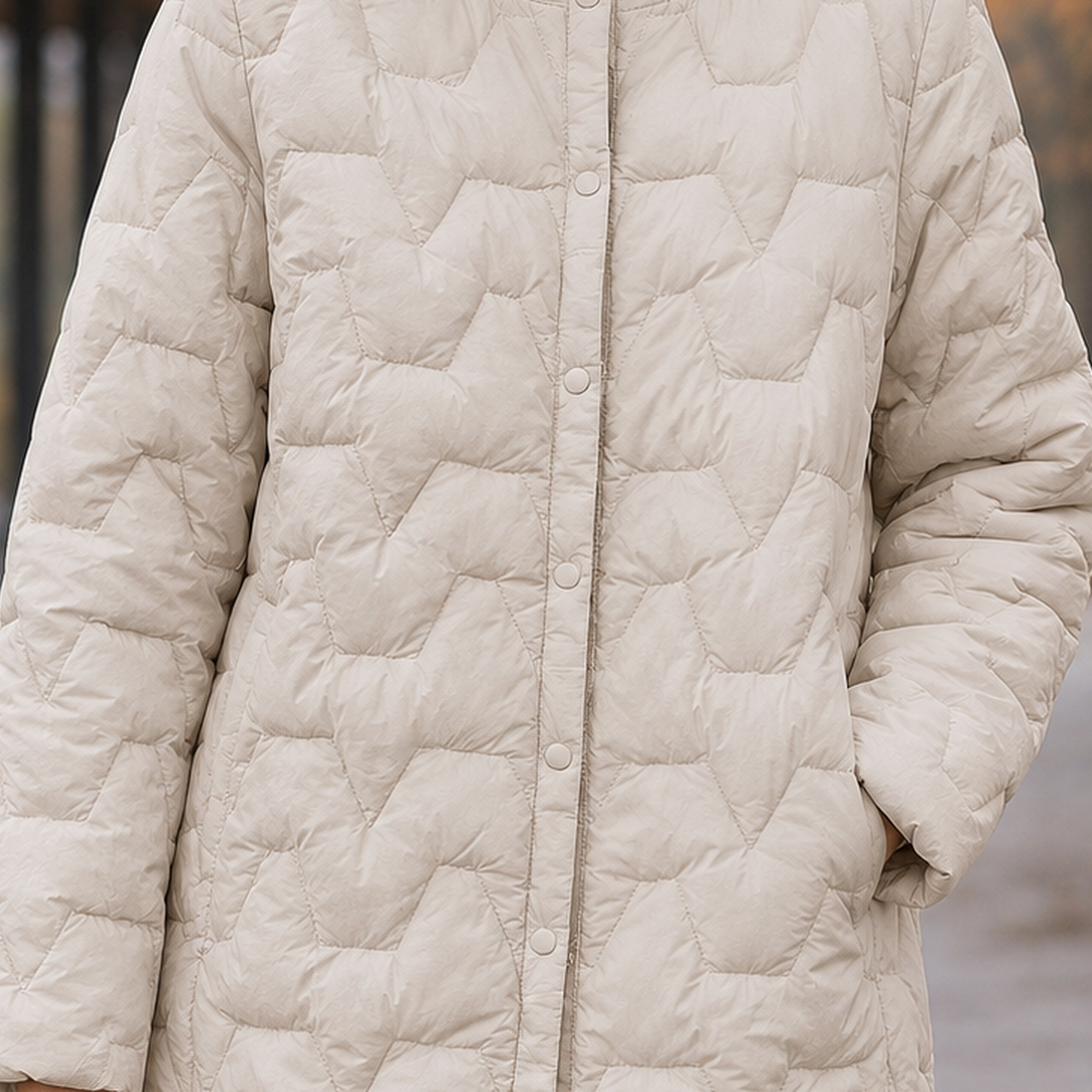 Honora-Sage Quilted Puffer Coat - Lead Product Detail