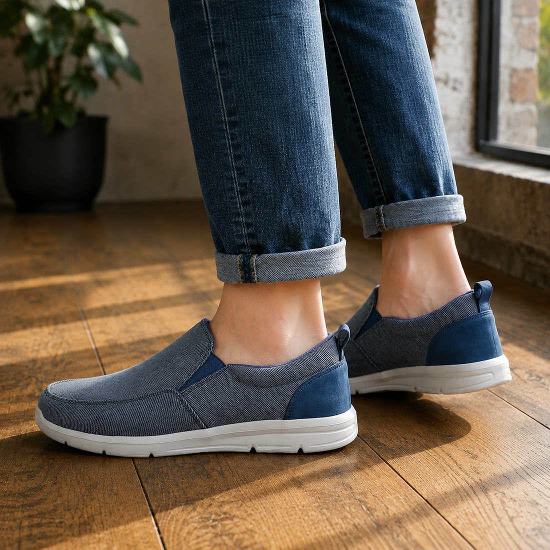 Santoro Slip-On Shoes - Lead Alternate View