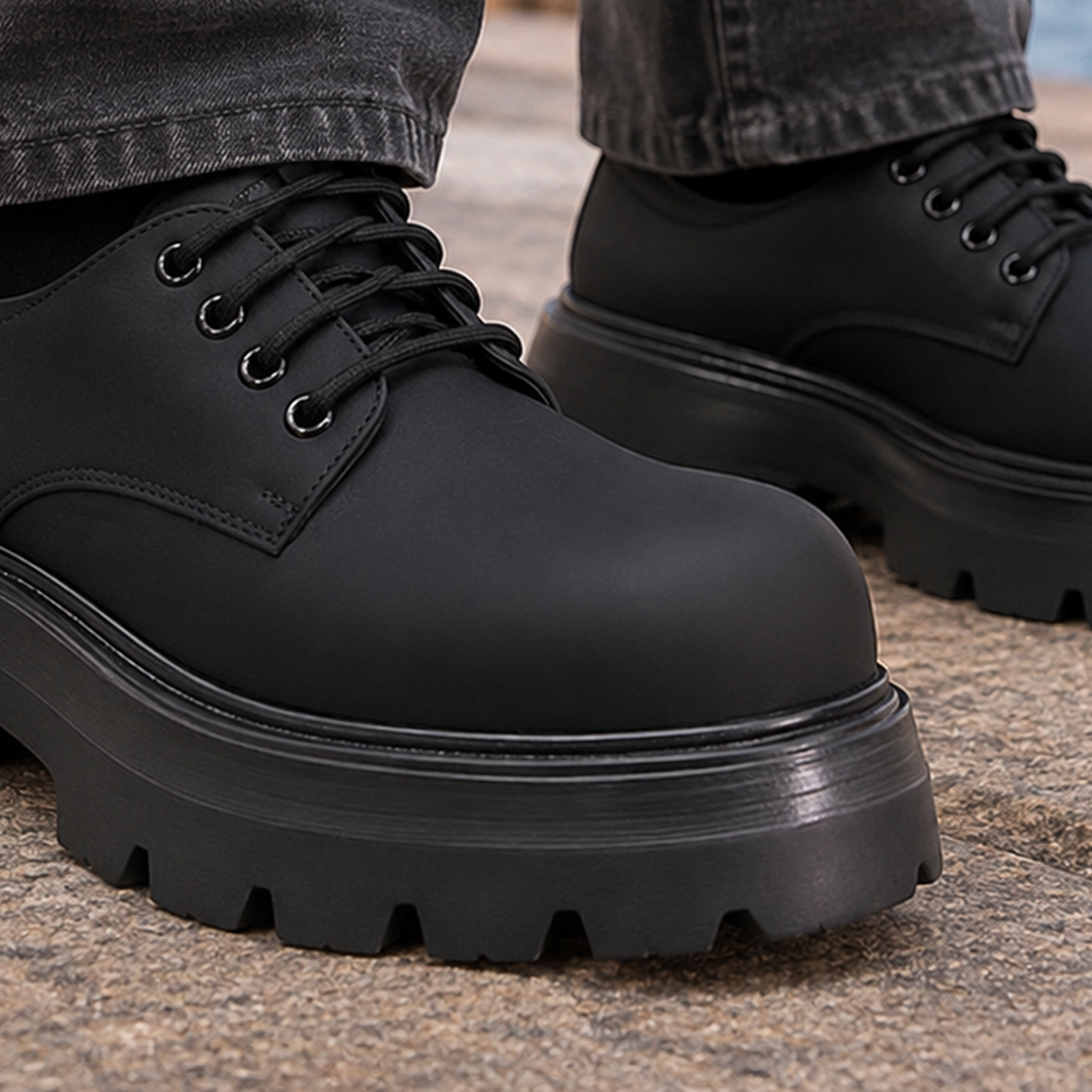 Bruni-Milano Platform Derby Shoes - Lead Product Detail