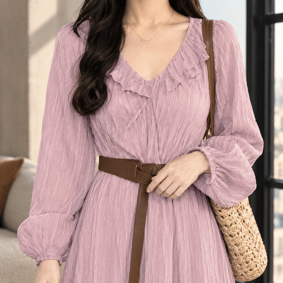 Fernanda Pleated Maxi Dress - Lead Product Detail