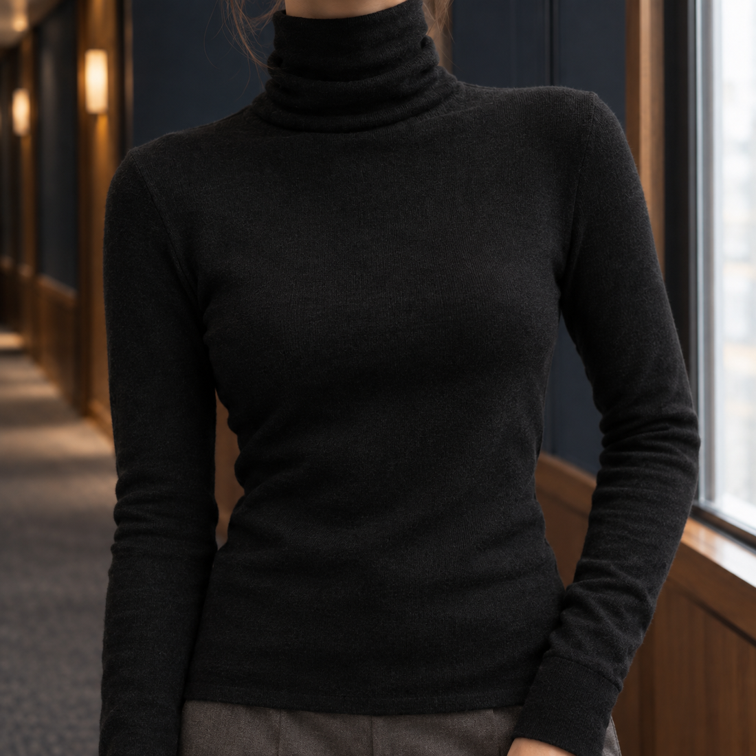 Grace-Hope Slim Turtleneck - Lead Product Detail