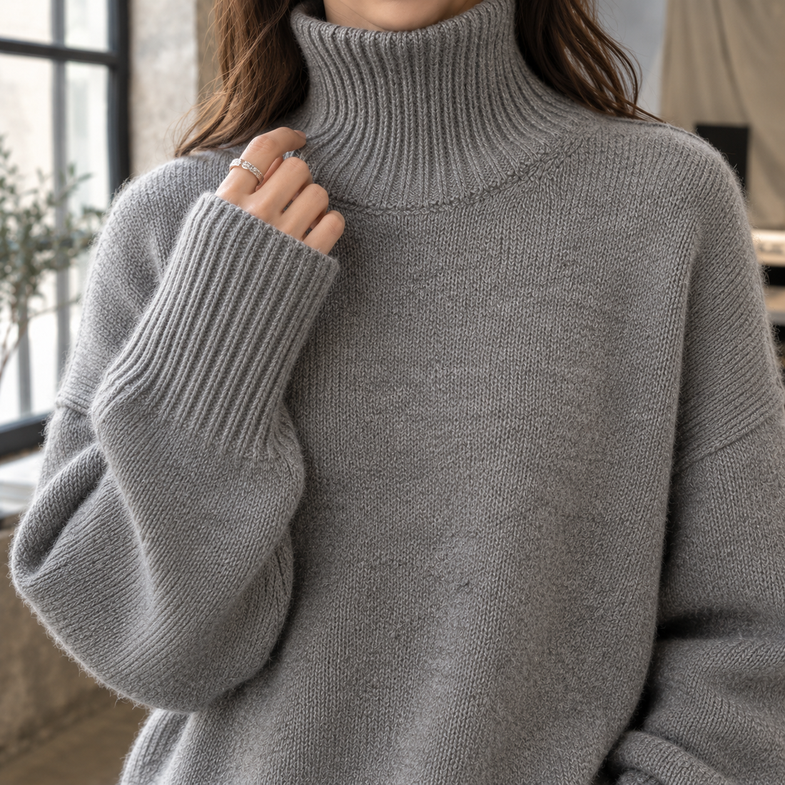 Quinn Turtleneck Sweater - Lead Product Detail