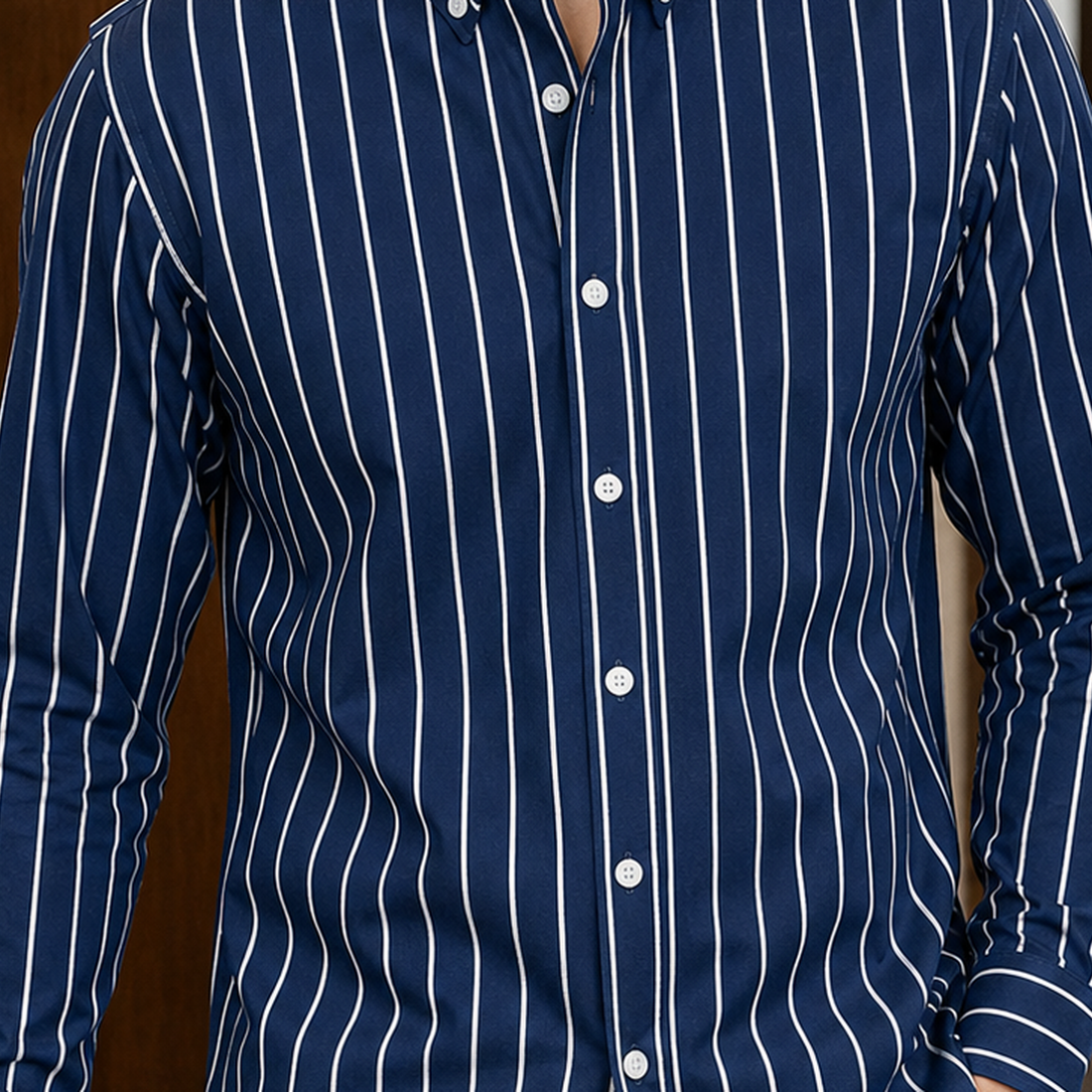 George-Hayes Striped Shirt - Lead Product Detail