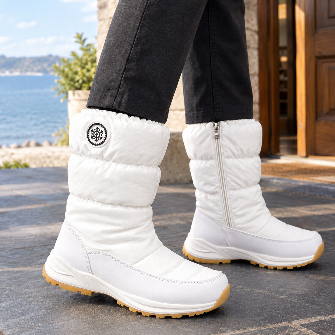 Rovereto Quilted Snow Boots - Lead Product Detail
