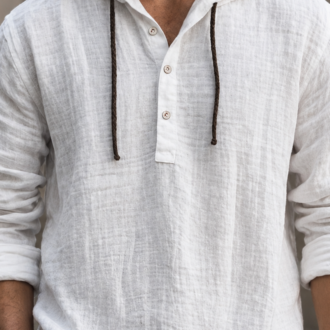 Bradley-Tate Hooded Henley - Lead Product Detail
