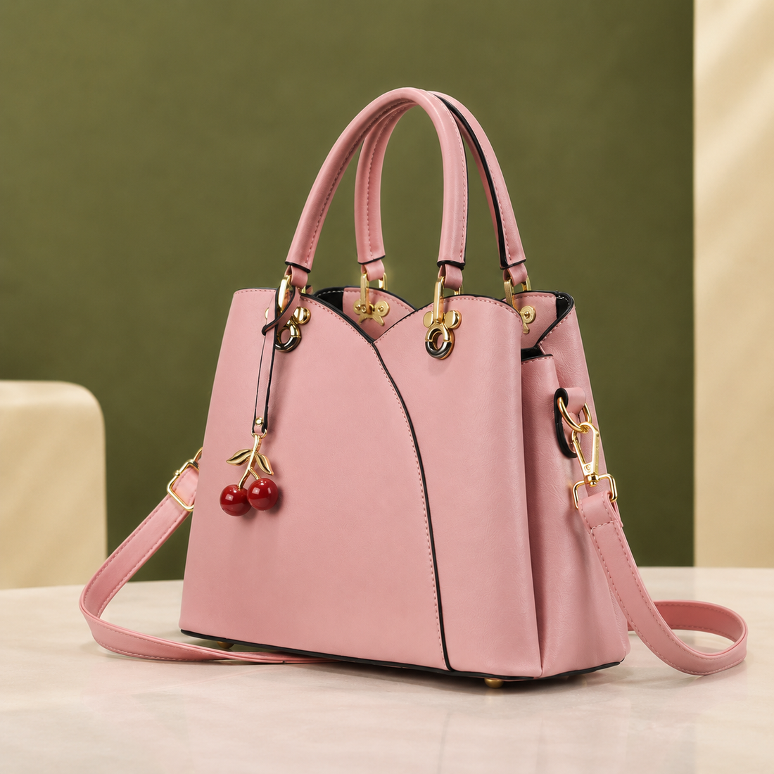 Lucano Cherry Tote - Lead Alternate View