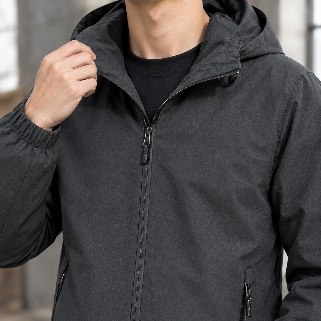 Jonathan Hooded Jacket - Lead Product Detail