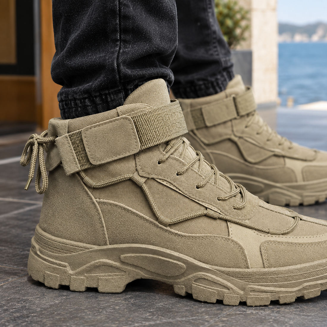 Genova Chunky Sneakers - Lead Product Detail