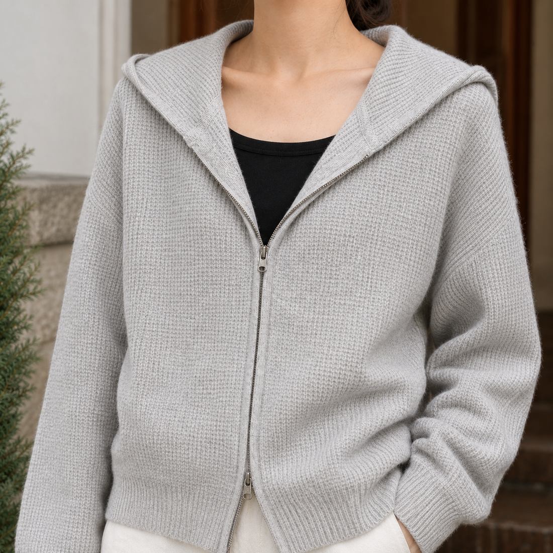 Marguerite-Marie Waffle Sweater - Lead Product Detail