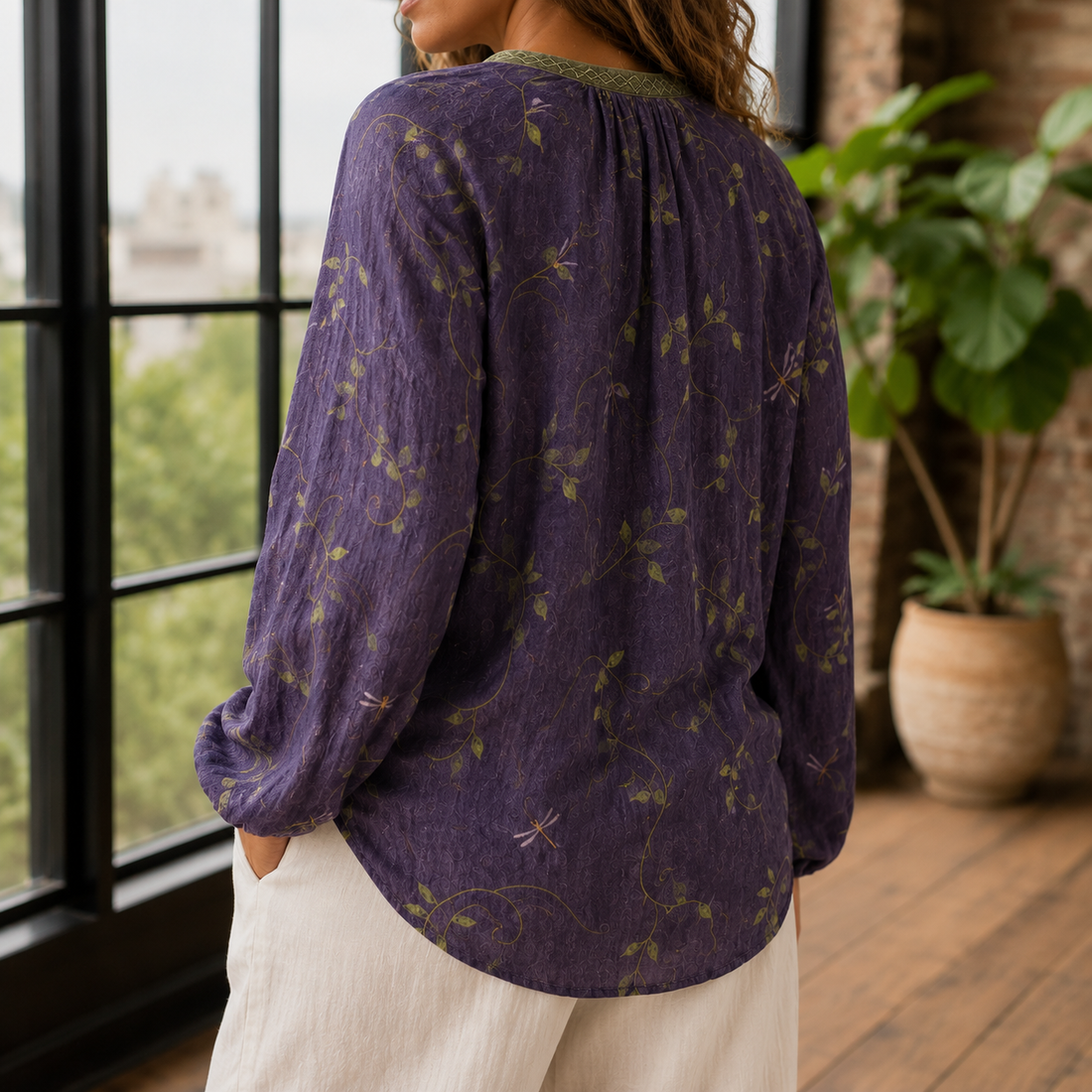 Ingrid-Belle Relaxed Blouse - Lead Alternate View