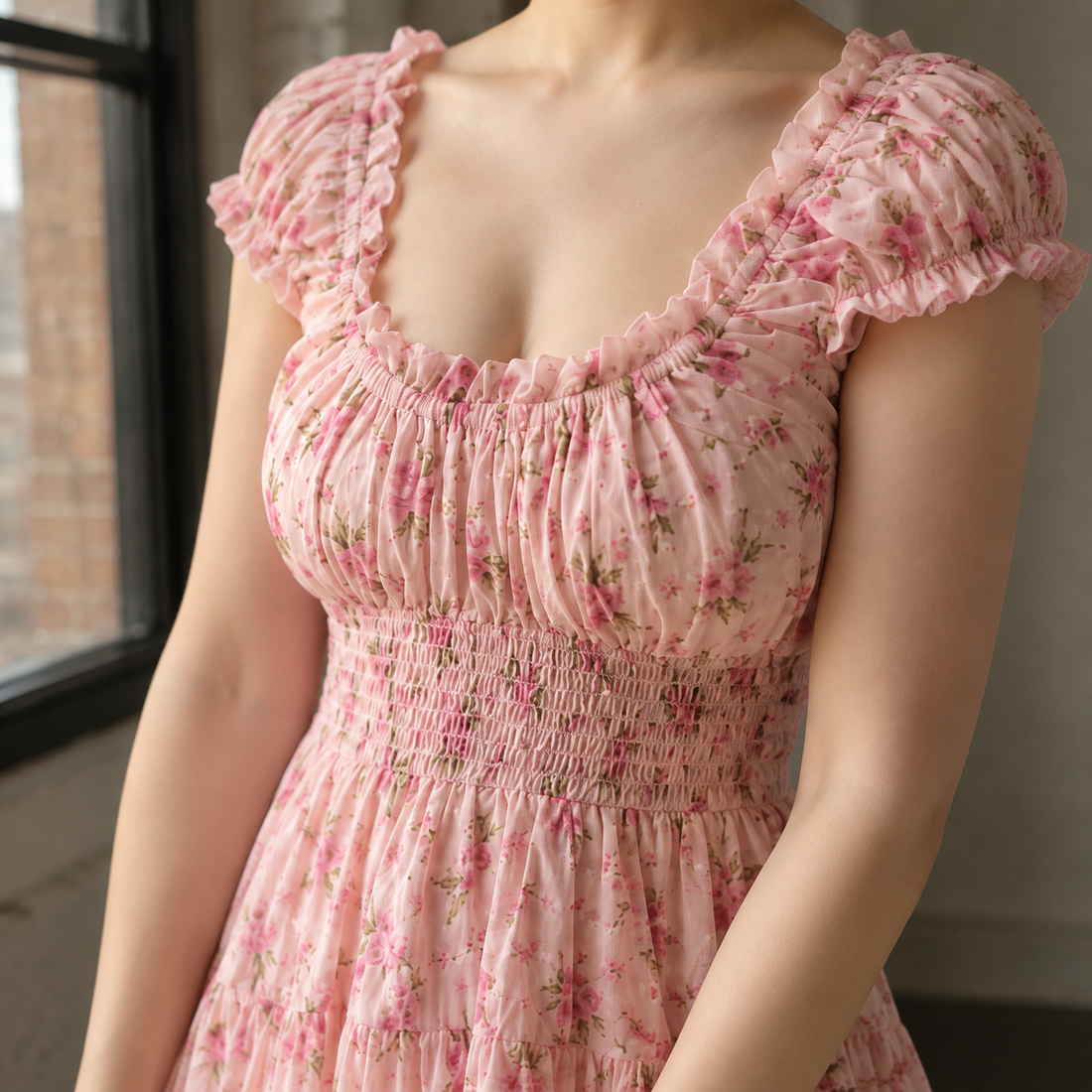 Lisandra Smocked Mini Dress - Lead Product Detail