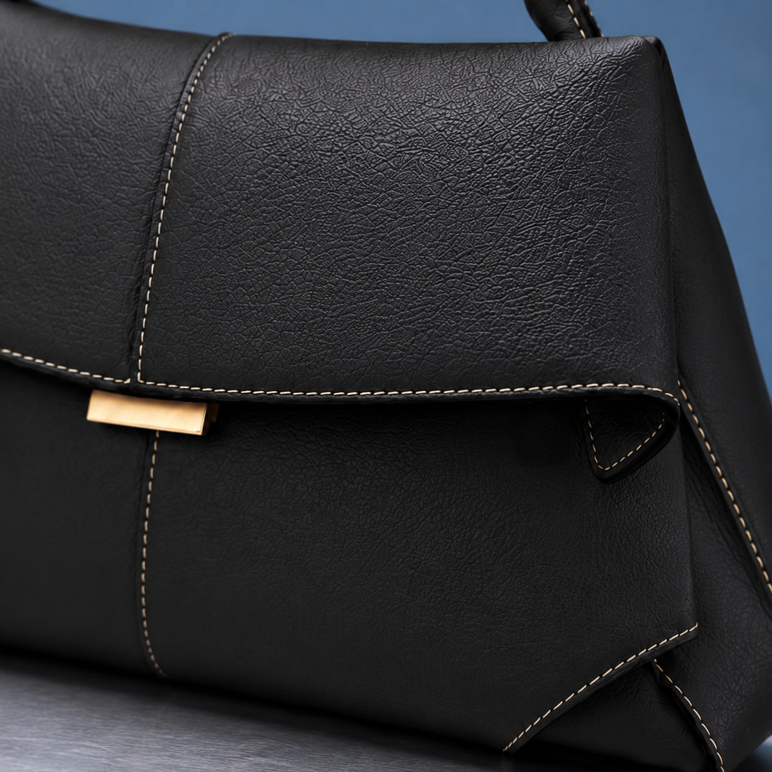 Bernardi Sculpted Handbag - Lead Product Detail