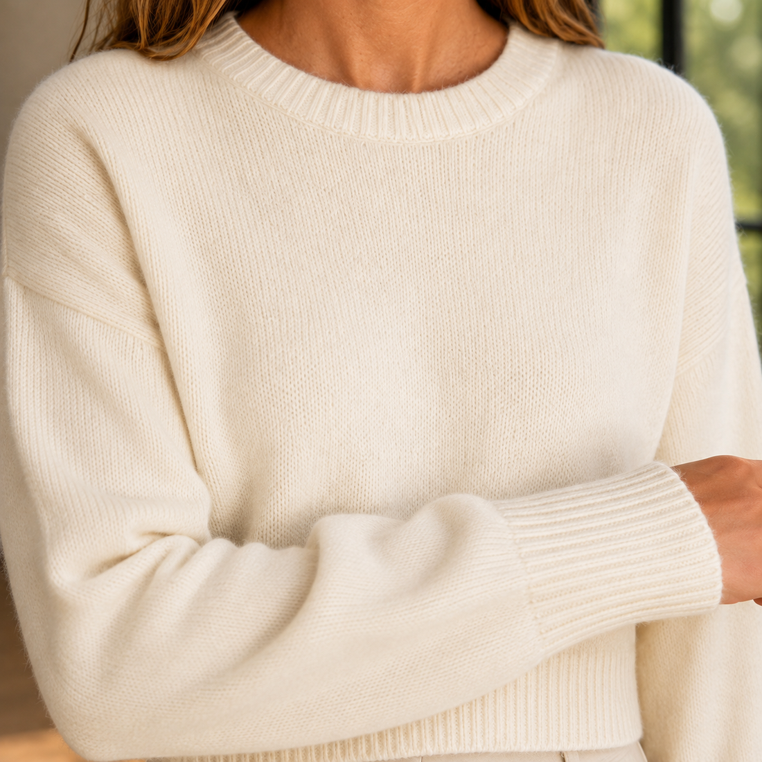 Eden Cropped Sweater - Lead Product Detail