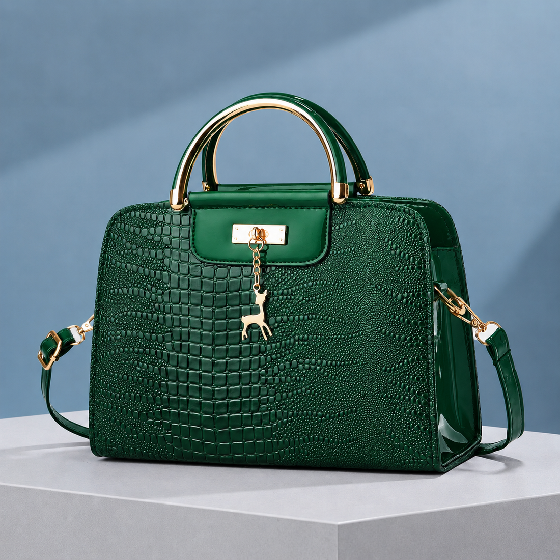Donatelli Croc Handbag - Green