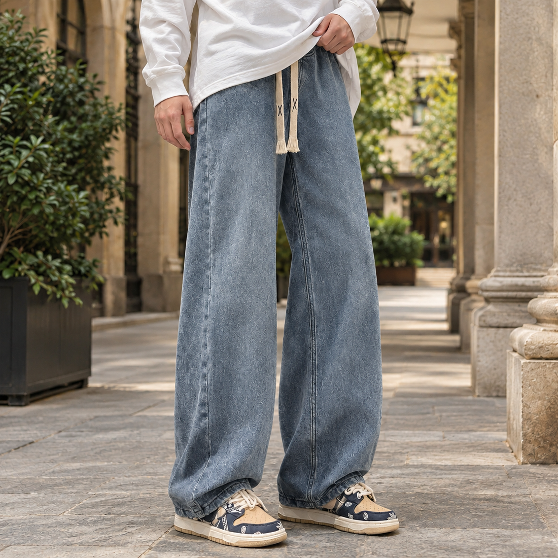 Malcolm Wide Leg Jeans - Retro Blue