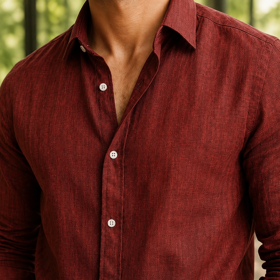 Reuben Linen Shirt - Lead Product Detail