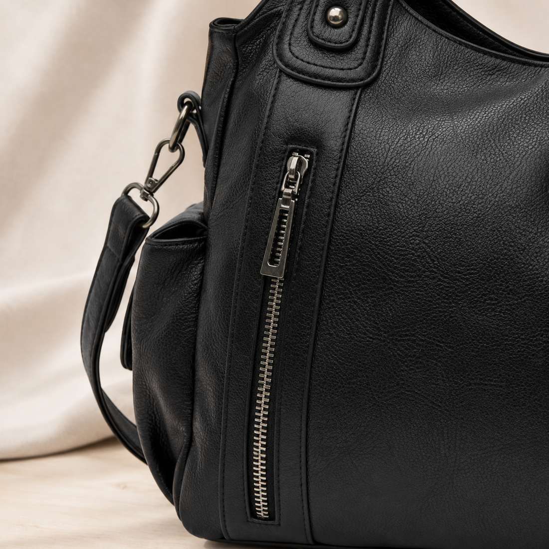 Biagini Multi-Pocket Shoulder Bag - Lead Product Detail