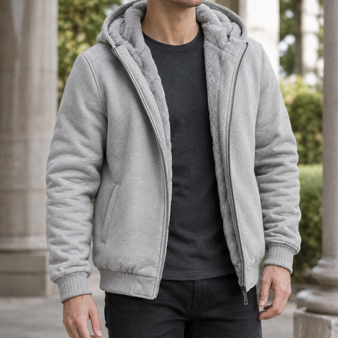 Cassian-Scott Hooded Hoodie - Gray
