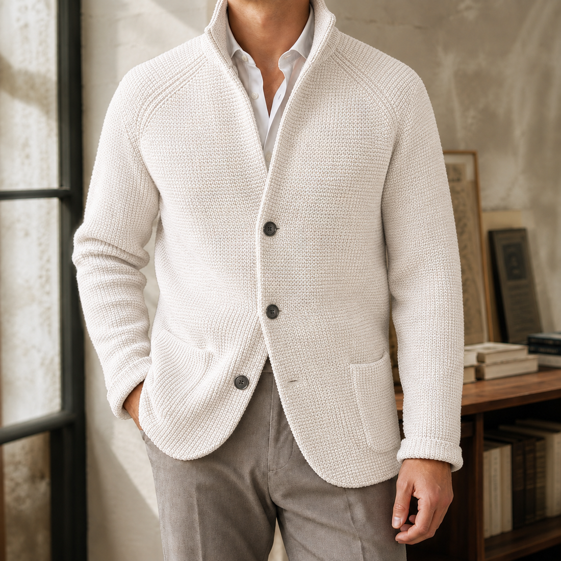 Zephyrin-Tate Textured Jacket - White