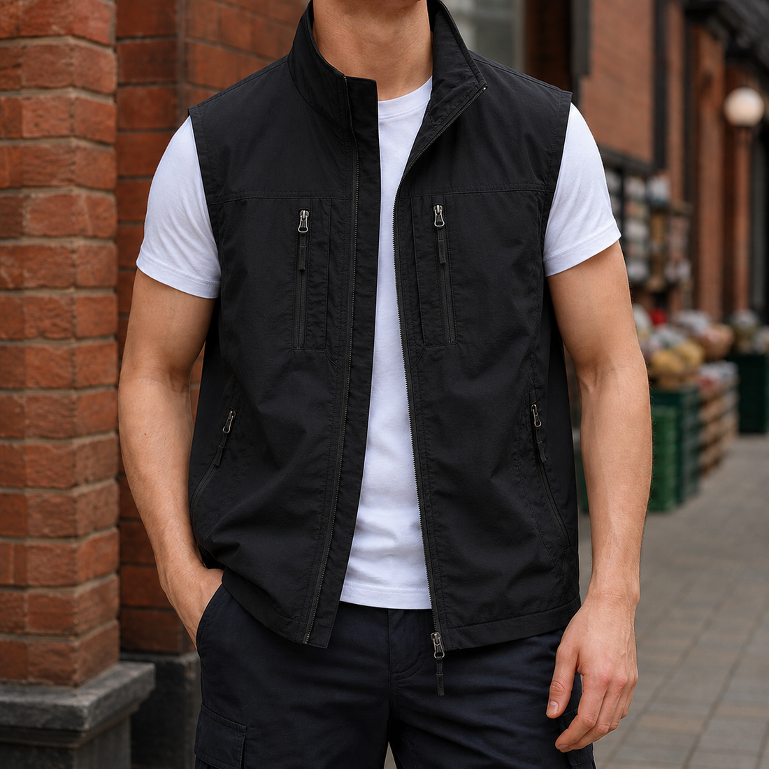 Matthias-Flynn Utility Vest - Black