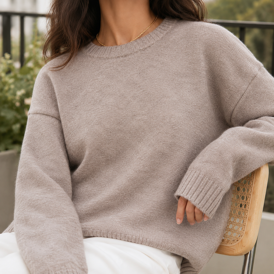 Carmen Crew Neck Sweater - Lead Product Detail