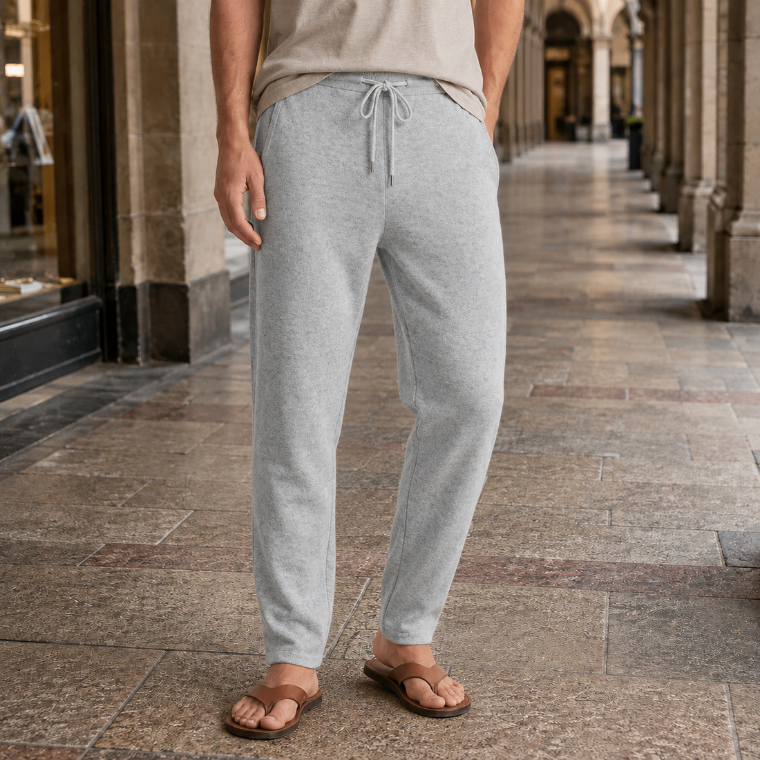 Lorcan-Wade Merino Wool Pants - Light Gray