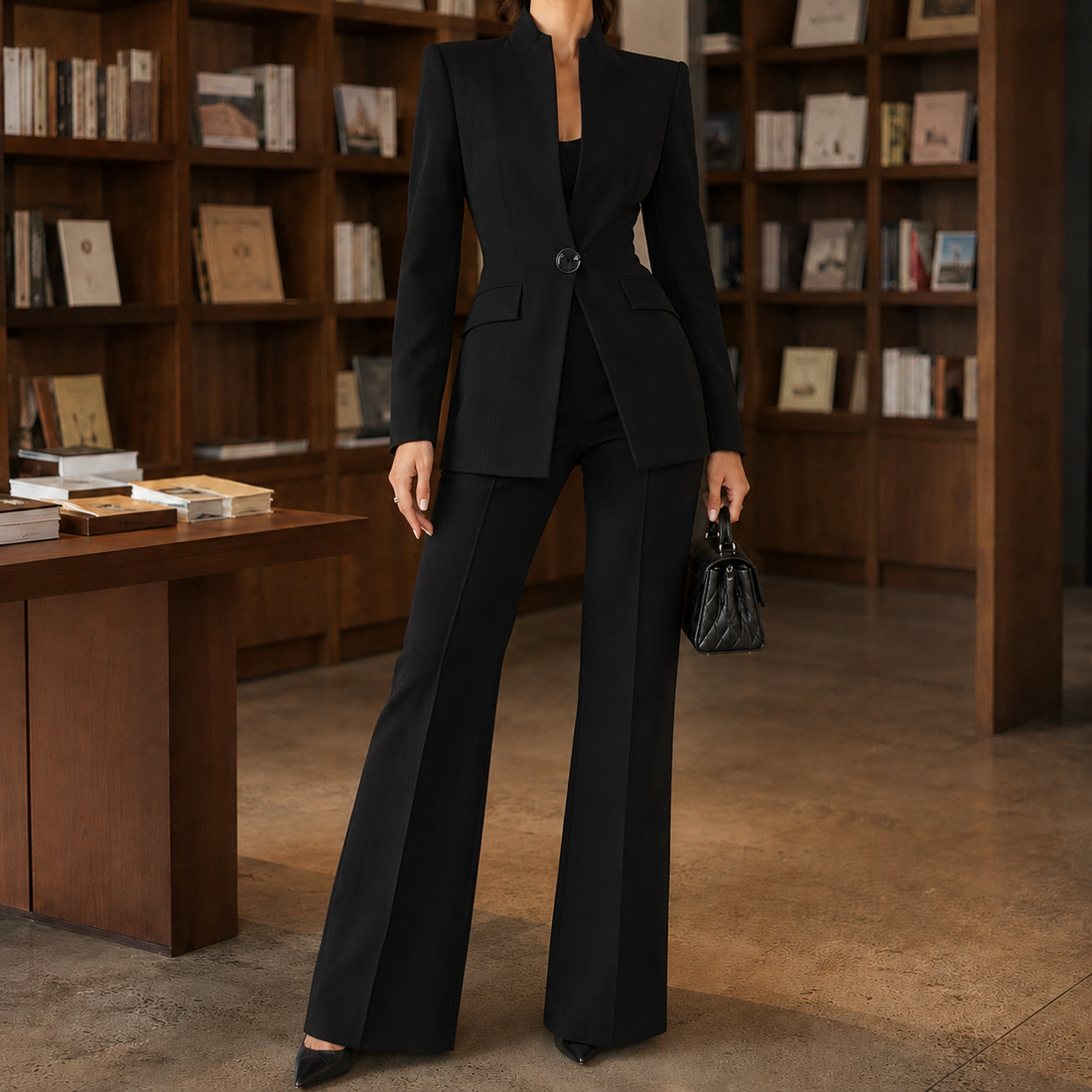 Soraya-Jane Tailored Set - Black
