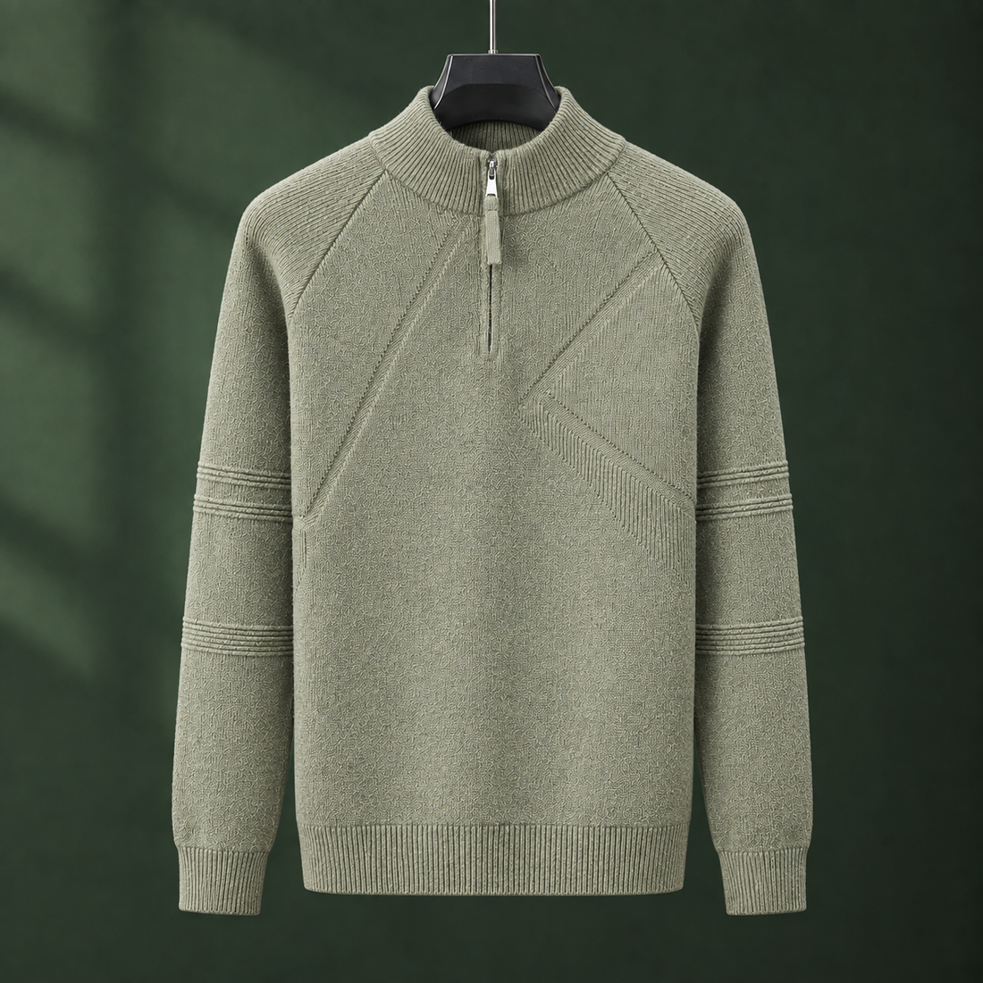Alfred Half Zip Sweater - Green