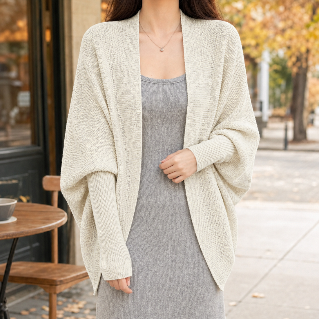 Freya-Kate Batwing Cardigan - Apricot