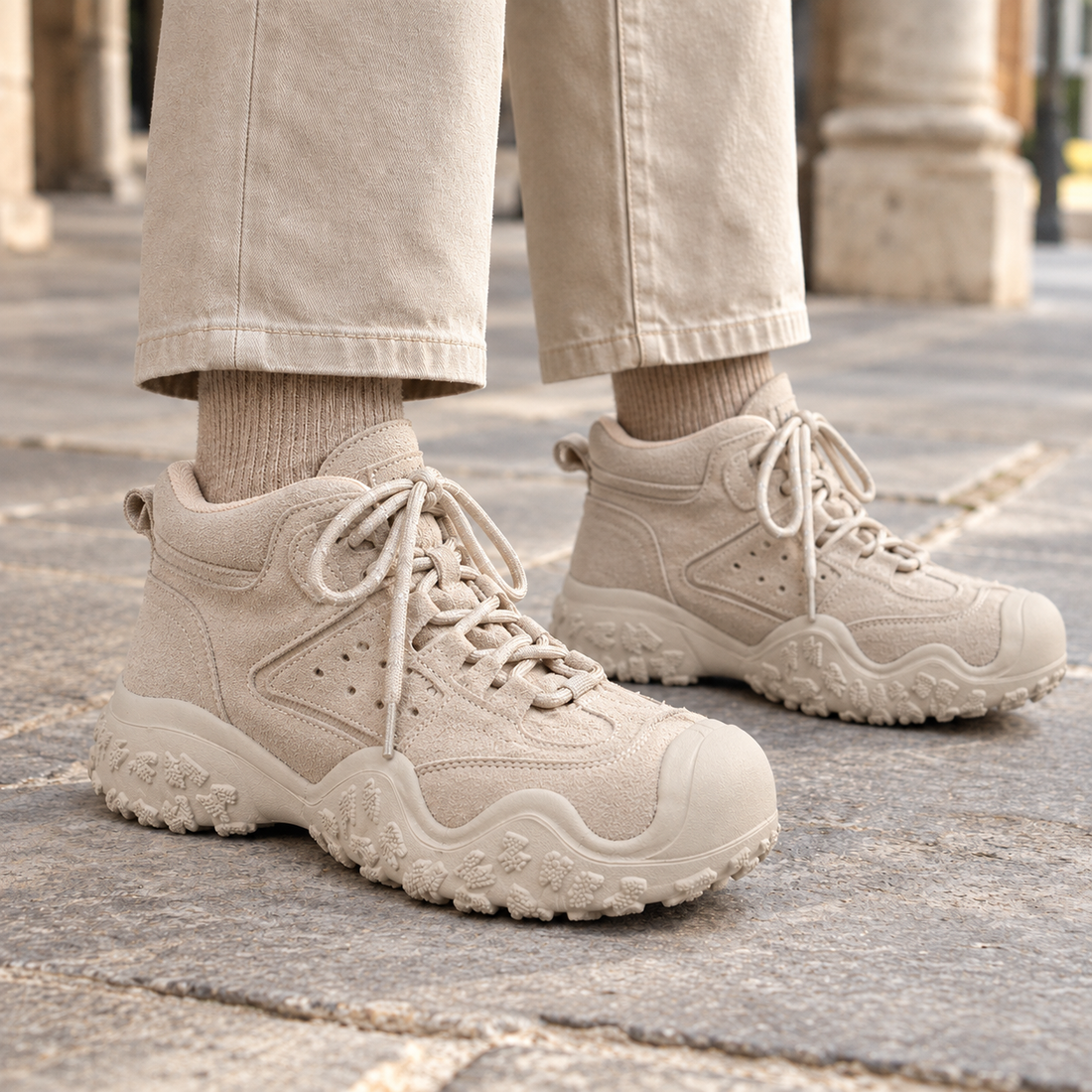 Barolo Lace-Up Boots - Sand