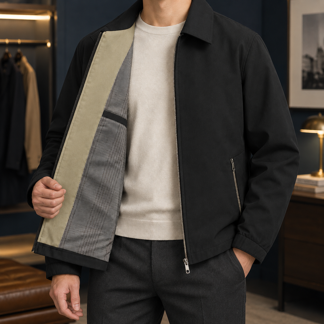 Carter-Hayes Zip Jacket - Black