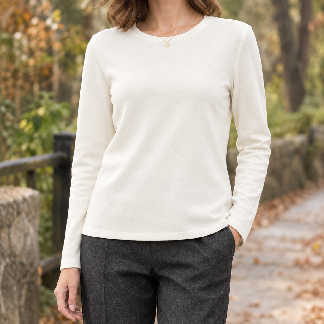Eleanor-Skye Wool Silk Top - Off White