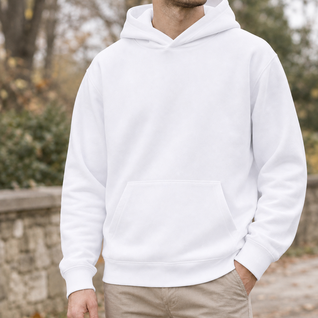 Wilfred-Miles Fleece Lined Hoodie - White