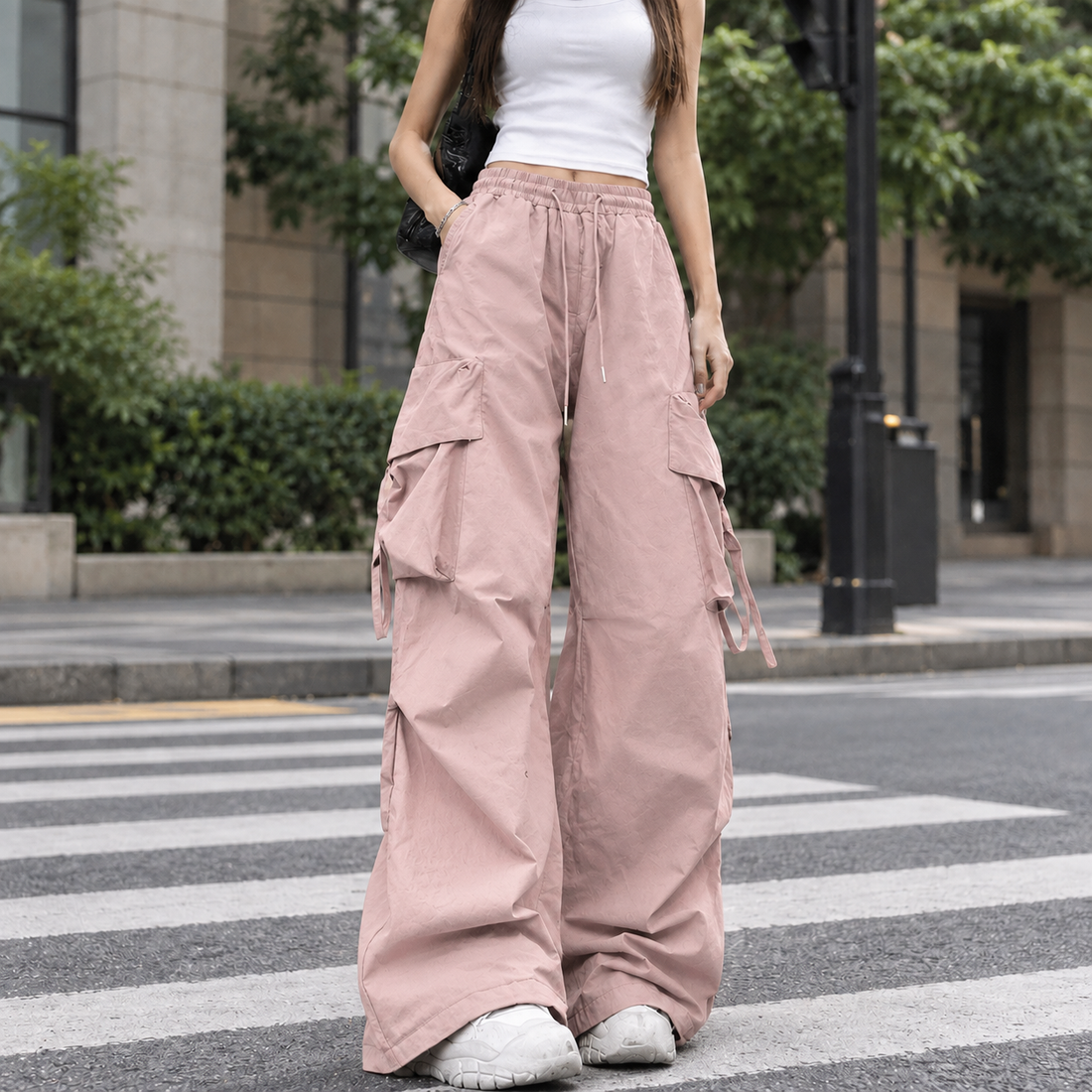 Emilia-Jade Wide Leg Pants - Pink