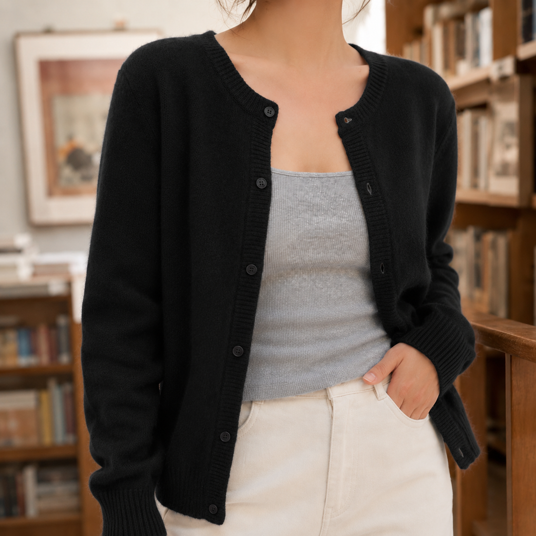 Nina-Lane Soft Knit Sweater - Black