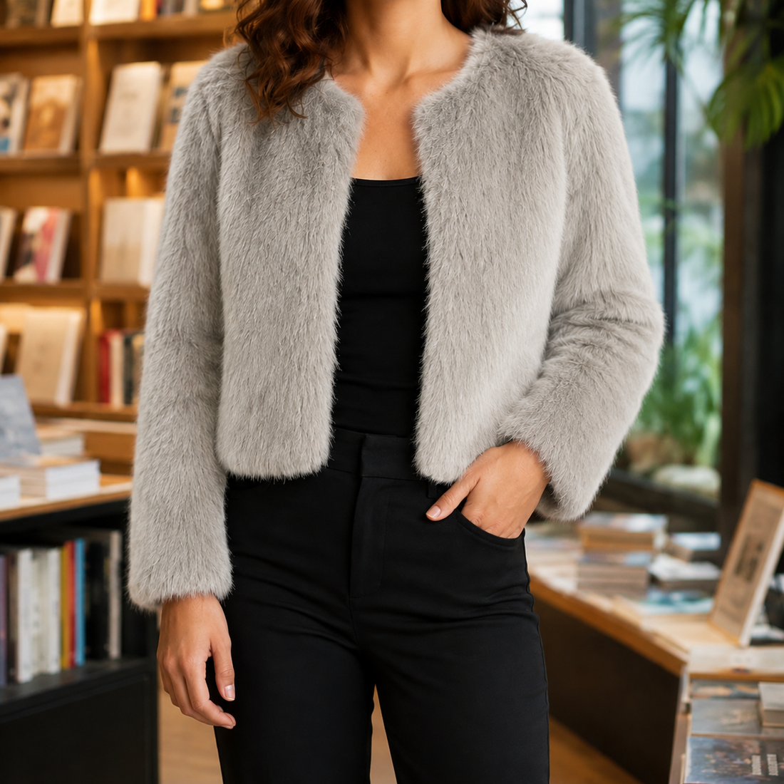 Willa-Marie Structured Jacket - Light Gray
