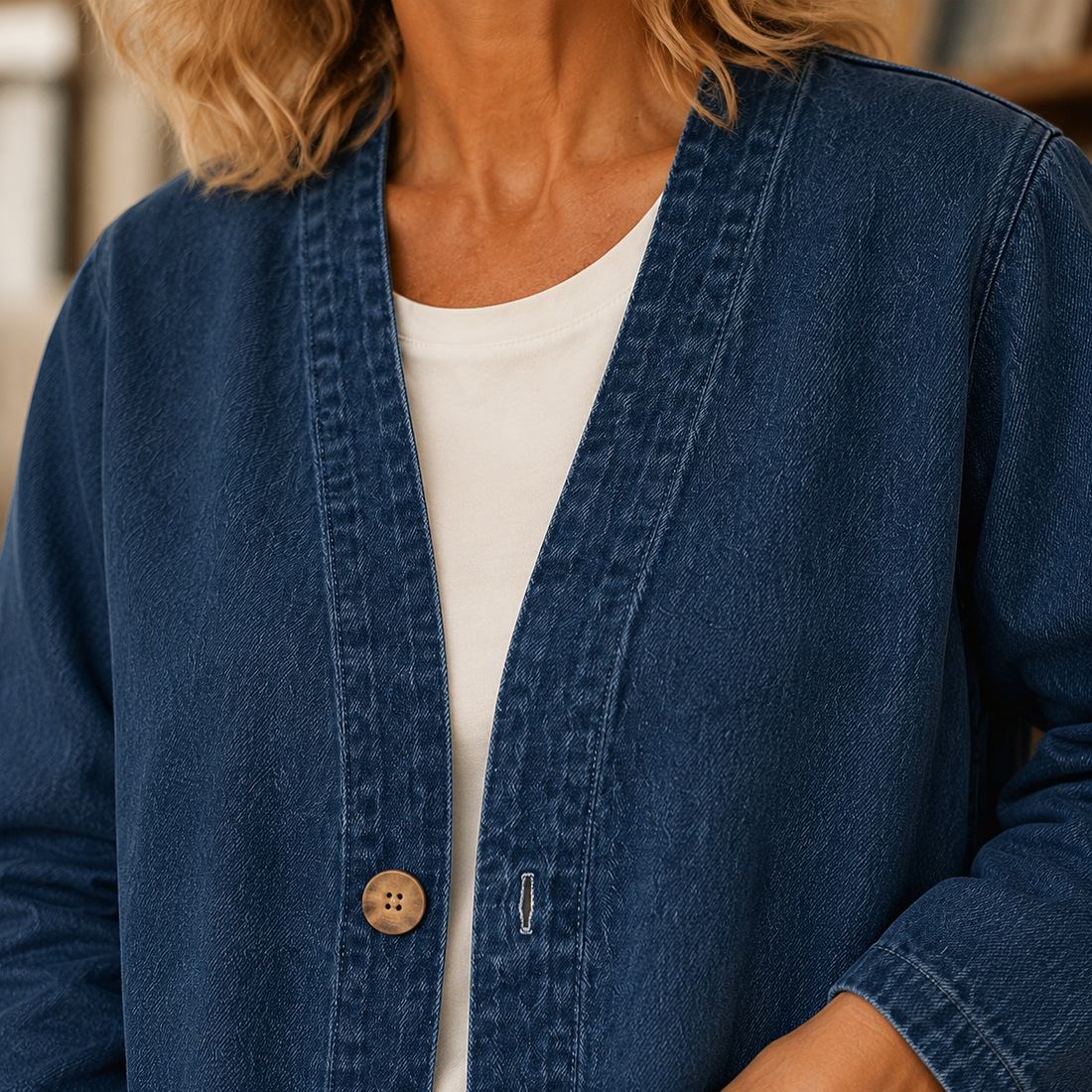 Adele-Jade Washed Cotton Jacket - Lead Product Detail