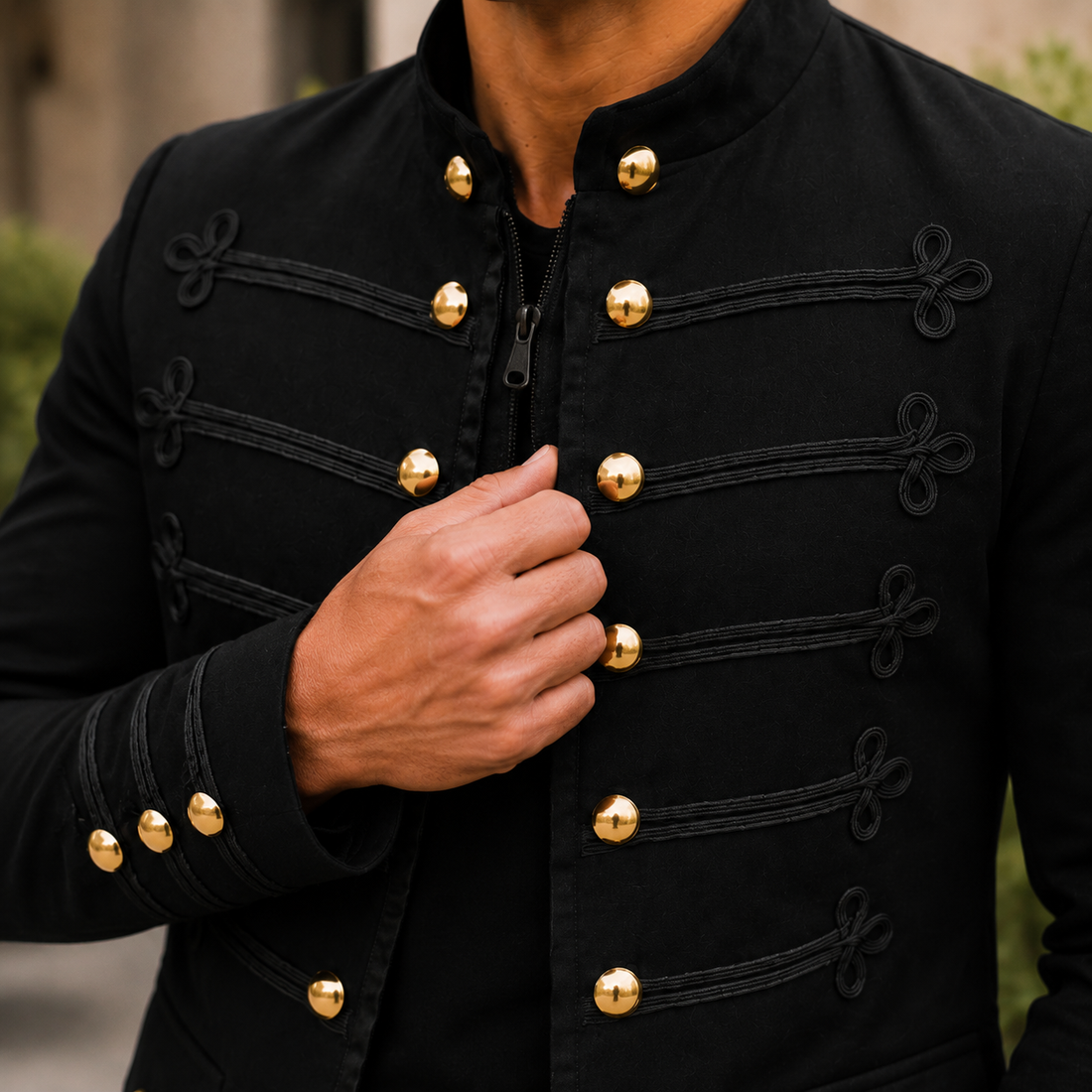 Gabriel Military Jacket - Lead Product Detail