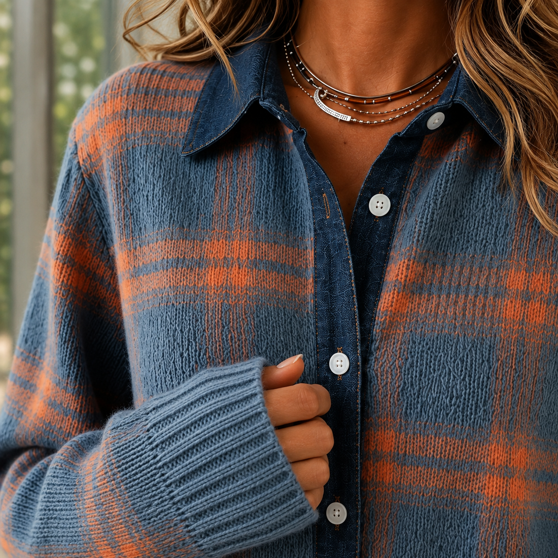 Eloise Plaid Sweater - Lead Product Detail