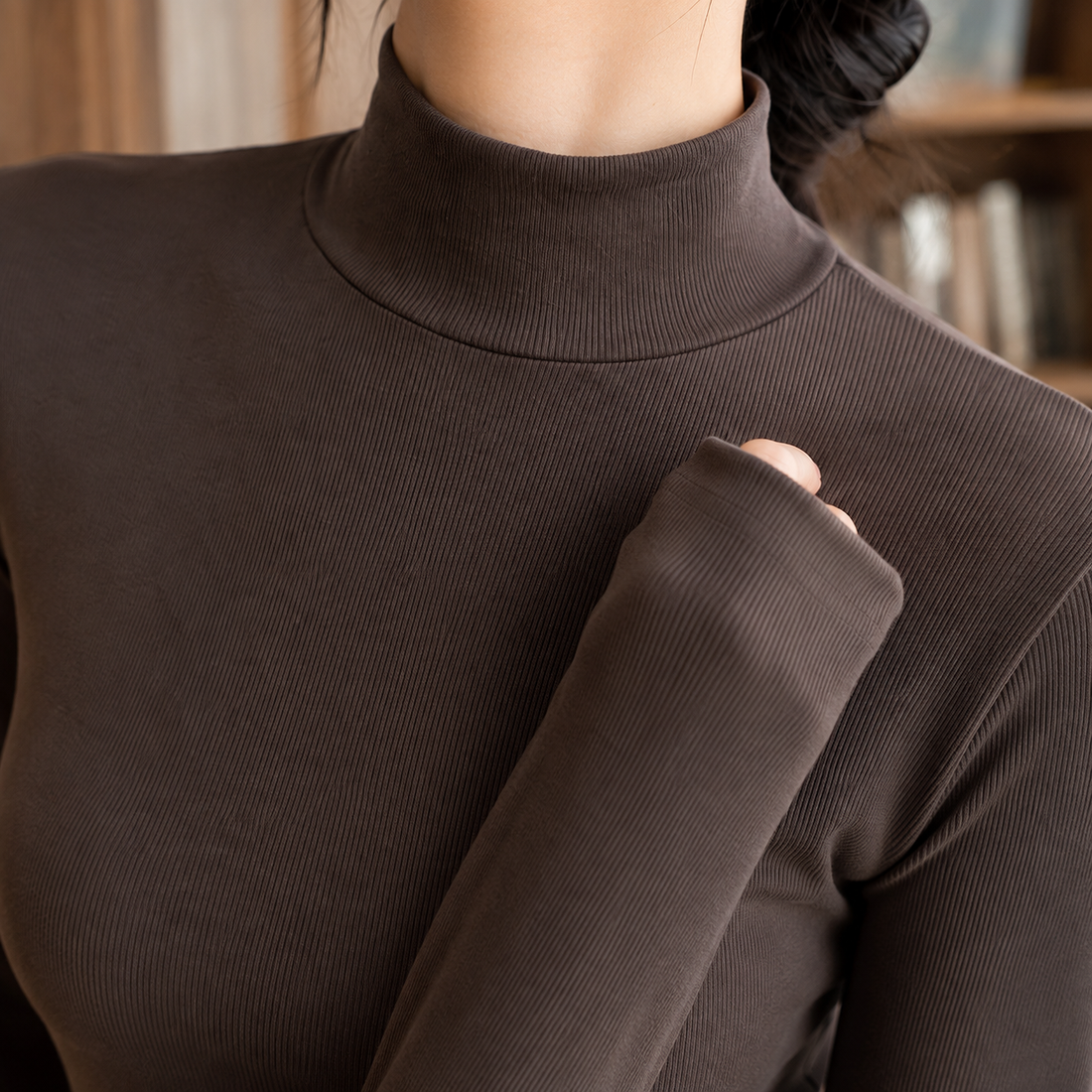 Alina Mock Neck Top - Lead Product Detail