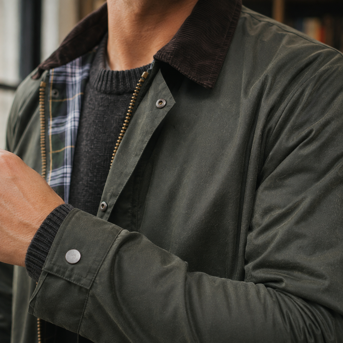Conrad Waxed Jacket - Lead Product Detail