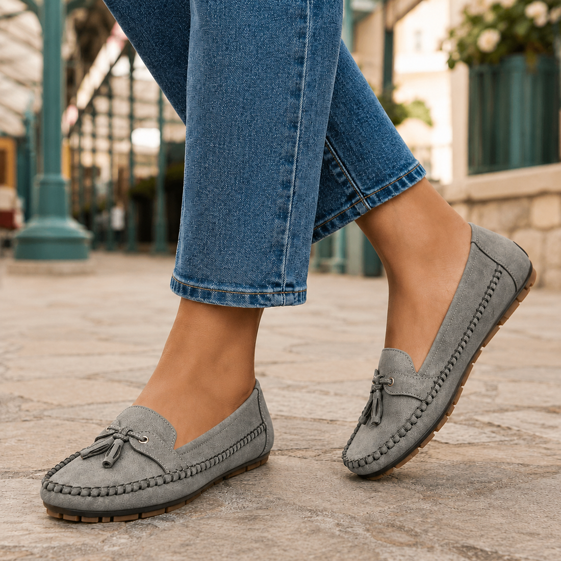 Abate Tassel Loafers - Gray