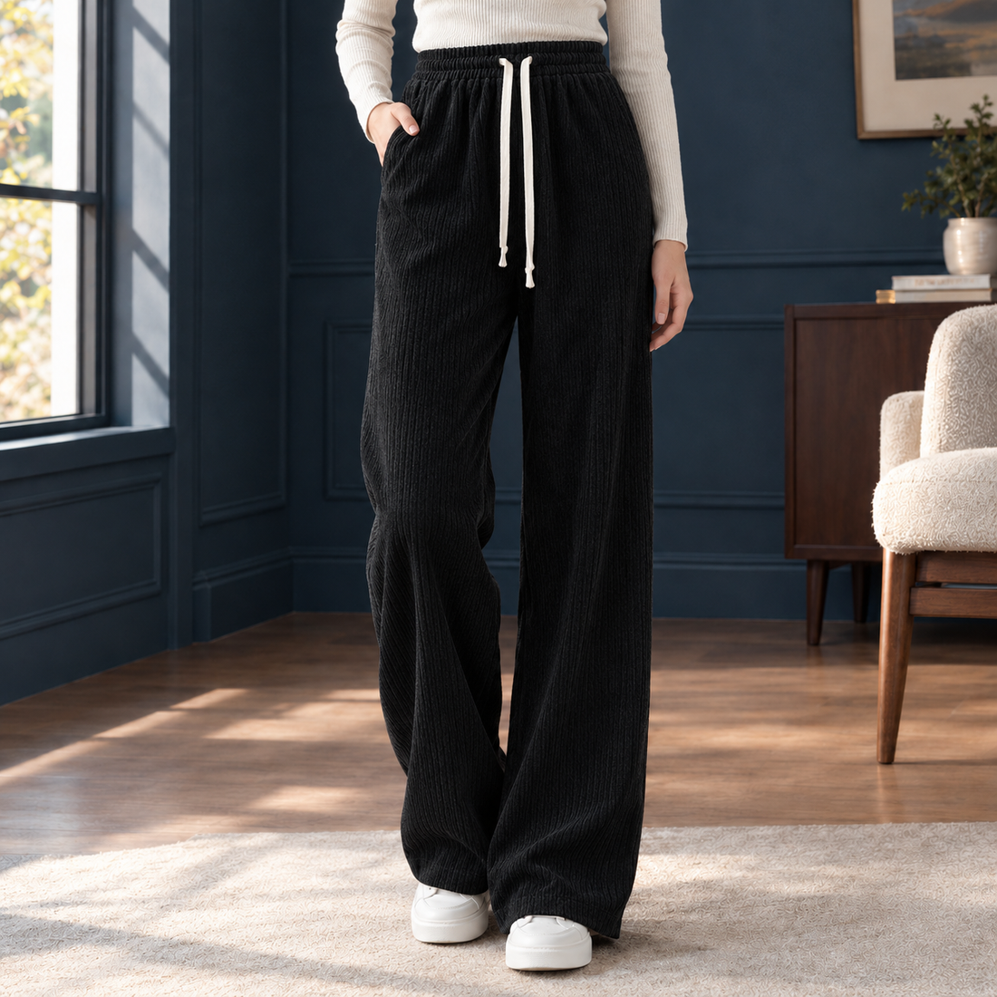 Katrina-Louise Wide Leg Pants - Black