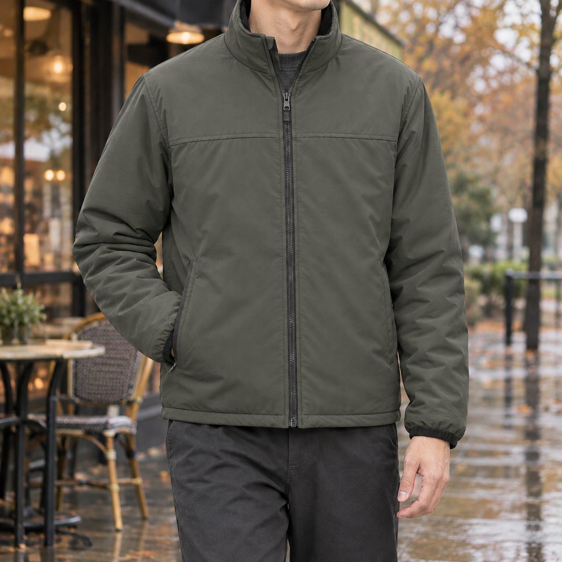 Finley-Wade Reversible Jacket - Army Green Black