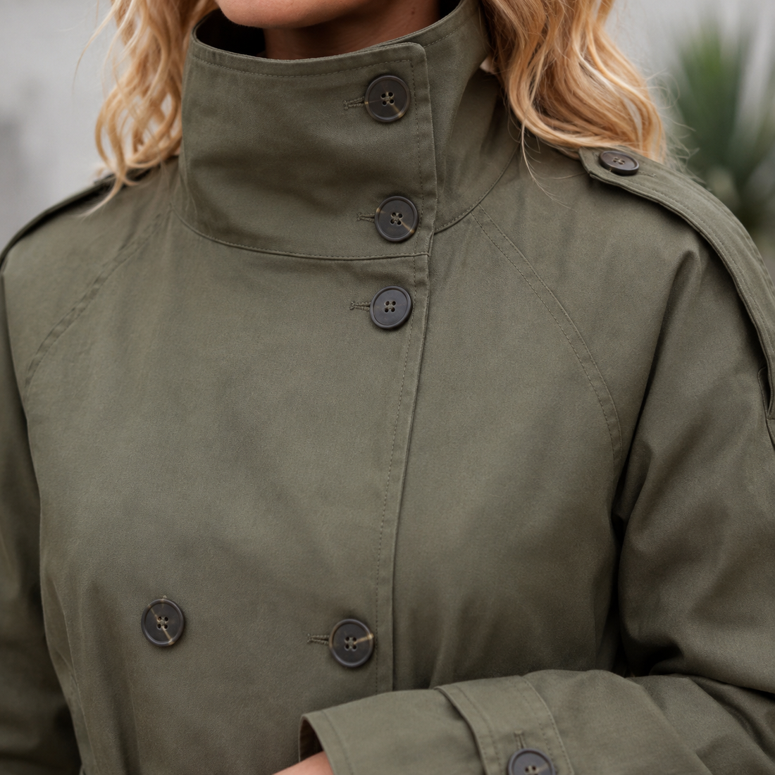Eva Belted Trench Jacket - Lead Product Detail